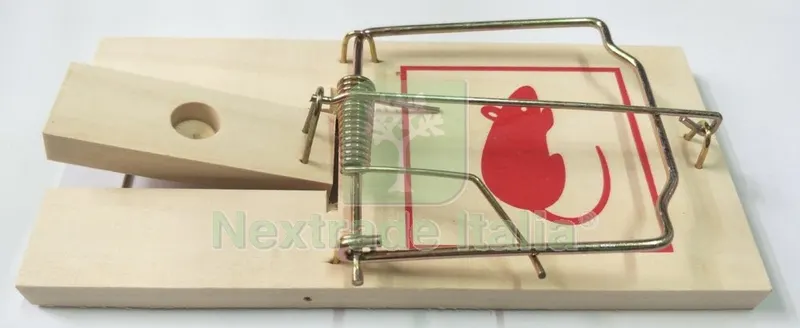20PZ TRAPPOLA PER TOPI BASE LEGNO CM.10,0X4,5X0,6 — Disinfestazione e controllo nocivi — rif. FERX.98484 20PZ TRAPPOLA PER TOPI BASE LEGNO CM.10,0X4,5X0,6 — Disinfestazione e controllo nocivi — rif. FERX.98484