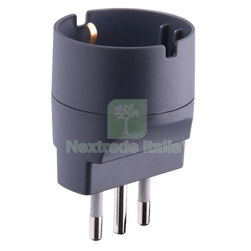25PZ ADATTATORE SCHUKO 10A NERO FIGURA.8 — Interruttori e prese — rif. FERX.98612