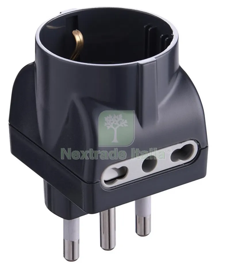 25PZ Adattatore Triplo 16A-2 Prese BIPASSO+1 Schuko Nero FIGURA.11 — Illuminazione — rif. FERX.98614 25PZ Adattatore Triplo 16A-2 Prese BIPASSO+1 Schuko Nero FIGURA.11 — Illuminazione — rif. FERX.98614