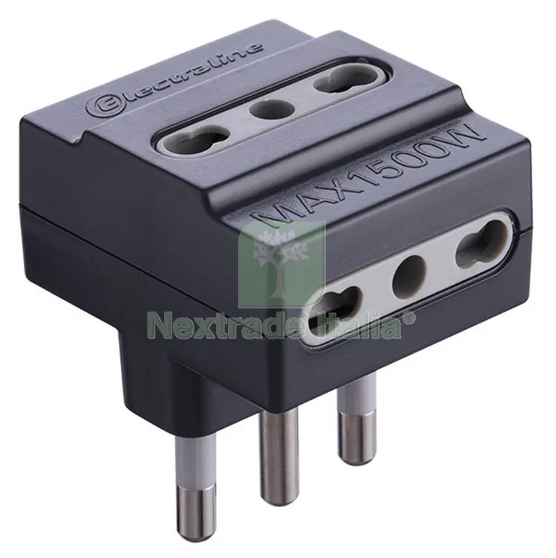 25PZ Adattatore Triplo 16A-3 Prese Bipasso Nero Figura 10 — Raccordi in ghisa e figure — rif. FERX.98615