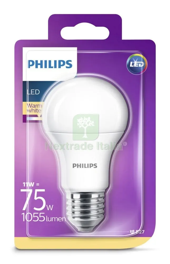 4PZ Philips LED Goccia 11WE27 2700K — Illuminazione — rif. FERX.98683 4PZ Philips LED Goccia 11WE27 2700K — Illuminazione — rif. FERX.98683