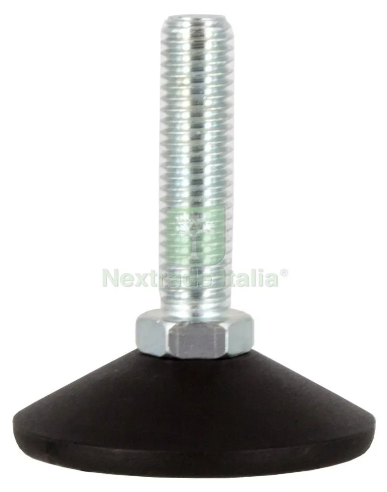 50PZ PIEDINO REGOLABILE ZINCATO MA10 X DIAMETRO.MM.35 — Ferramenta per legno e mobili — rif. FERX.98696