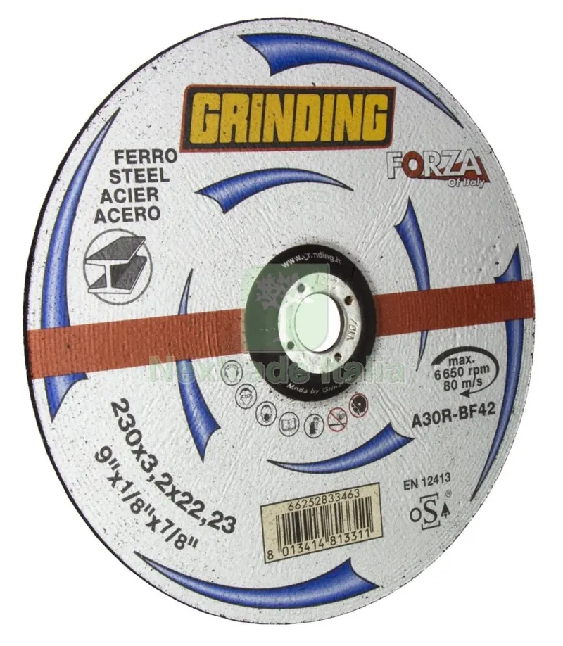 25PZ GRINDING FORZA DISCO X FERRO 230X3,2 — Punte, frese e dischi — rif. FERX.98718