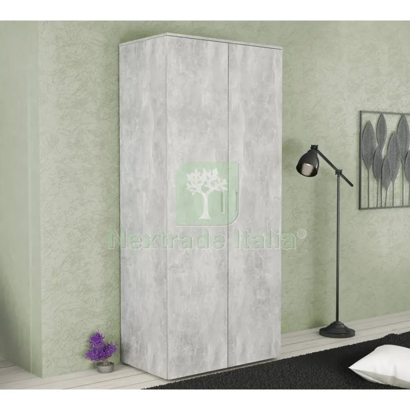 Kit Armadio 2 Ante 87X195X50 CM Cemento Chiaro K4298 — Cemento, malte e collanti edili — rif. FERX.988