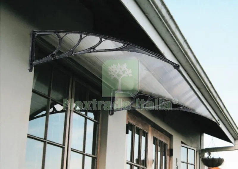 Pensilina con Supporto in Policarbonato CM 150 x 100 Opaco — Gazebo e strutture giardino — rif. FERX.9893