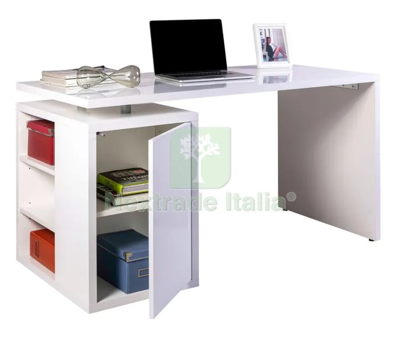 Kit Scrivania CM.140X69X74H Bianco Lucido — Arredo — rif. FERX.99021 Kit Scrivania CM.140X69X74H Bianco Lucido — Arredo — rif. FERX.99021