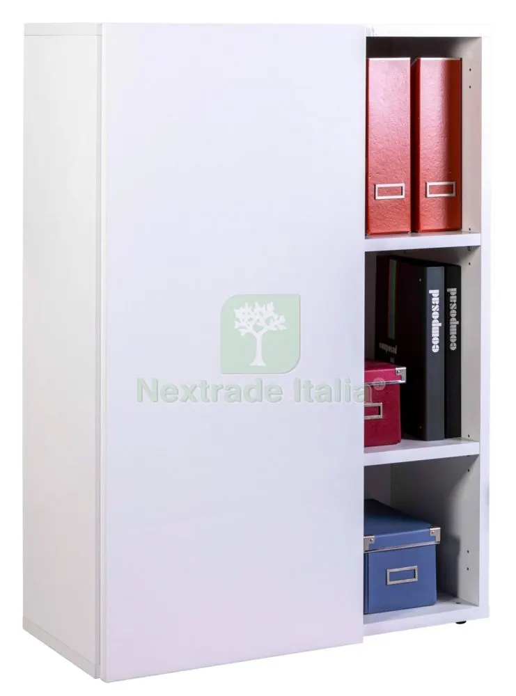 Kit Libreria 1ANTA+2RIPIANI CM.80X34X111H Bianco Lucido — Arredo — rif. FERX.99023