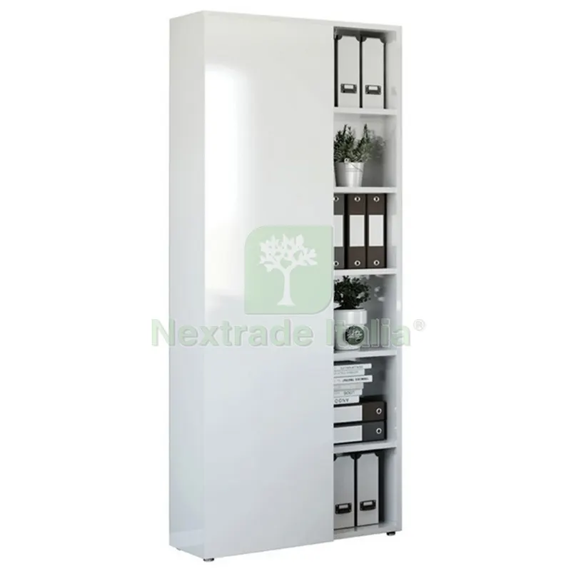 Kit Libreria 1ANTA+5RIPIANI CM.80X35X218H Bianco Lucido — Arredo — rif. FERX.99024 Kit Libreria 1ANTA+5RIPIANI CM.80X35X218H Bianco Lucido — Arredo — rif. FERX.99024