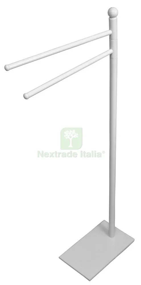 Piantana Portasciugamano Sonia Bianca Figura 8 — Tessili e biancheria casa — rif. FERX.99025 Piantana Portasciugamano Sonia Bianca Figura 8 — Tessili e biancheria casa — rif. FERX.99025