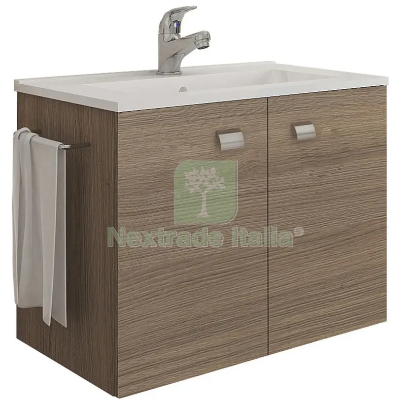 Mobile Bagno Erika Senza Specchio Rovere Fumo — Accessori bagno — rif. FERX.99030