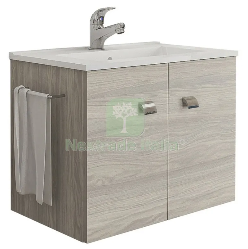 Mobile Bagno Erika Senza Specchio Rovere Grigio — Accessori bagno — rif. FERX.99032 Mobile Bagno Erika Senza Specchio Rovere Grigio — Accessori bagno — rif. FERX.99032