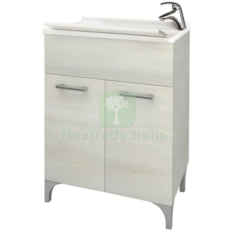 Lavatoio Legno in Kit CM.60X50 Rovere Bianco — Arredo — rif. FERX.99036 Lavatoio Legno in Kit CM.60X50 Rovere Bianco — Arredo — rif. FERX.99036
