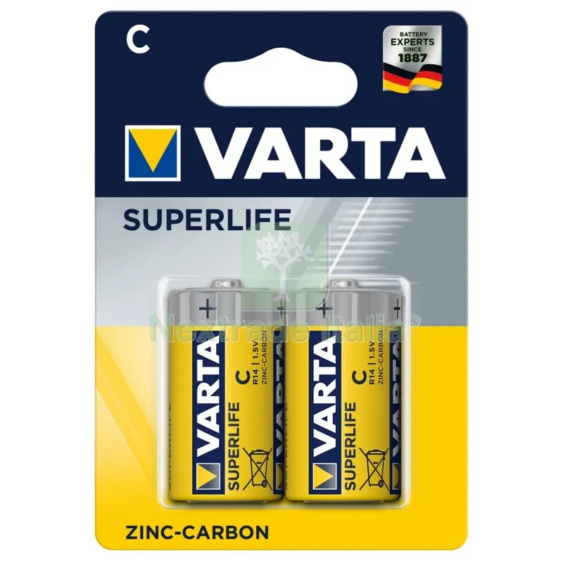 12BLISTER Varta Superlife Zinco 1/2 Torcia Blister 2PZ — Illuminazione — rif. FERX.99113 12BLISTER Varta Superlife Zinco 1/2 Torcia Blister 2PZ — Illuminazione — rif. FERX.99113