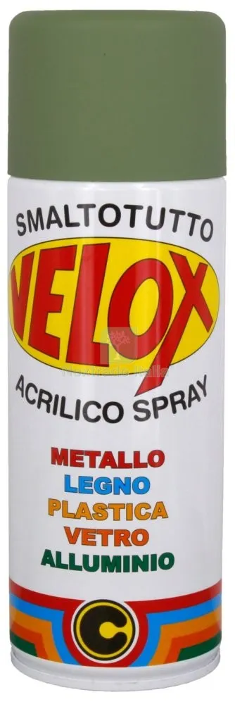 6PZ Velox Spray Acrilico Verde Militare Opaco/Chiaro RAL 6013 — Bombolette e vernici spray — rif. FERX.99117 6PZ Velox Spray Acrilico Verde Militare Opaco/Chiaro RAL 6013 — Bombolette e vernici spray — rif. FERX.99117