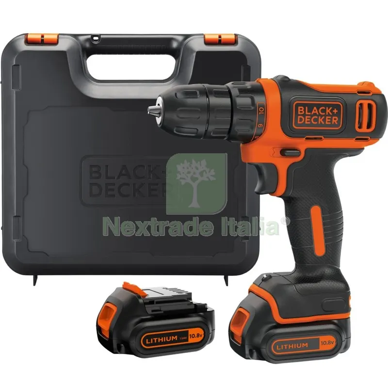 Trapano B+D 10,8V con 2 Batterie BDCDD12KB — Trapani e avvitatori — rif. FERX.99207 Trapano B+D 10,8V con 2 Batterie BDCDD12KB — Trapani e avvitatori — rif. FERX.99207