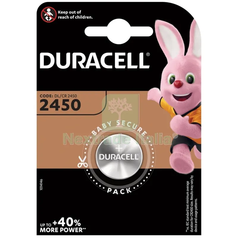 10BLISTER DURACELL BATTERIA A BOTTONE CR2450 BLISTER 1PZ. — Batterie e caricabatterie — rif. FERX.99225