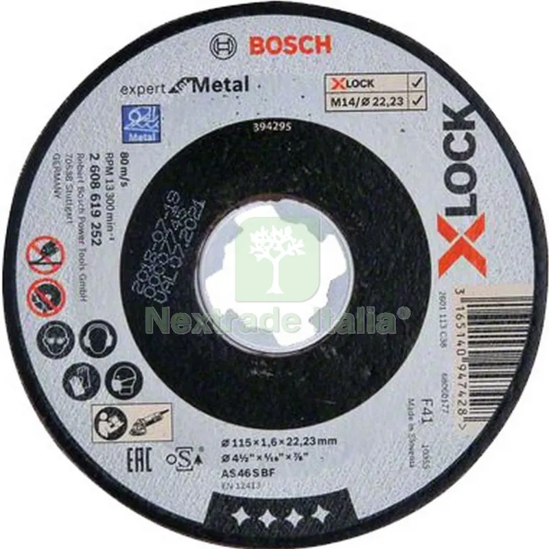 BOSCH-B DISCO PER METALLO X-LOCKMM.115X1,6 — Punte, frese e dischi — rif. FERX.99339 BOSCH-B DISCO PER METALLO X-LOCKMM.115X1,6 — Punte, frese e dischi — rif. FERX.99339