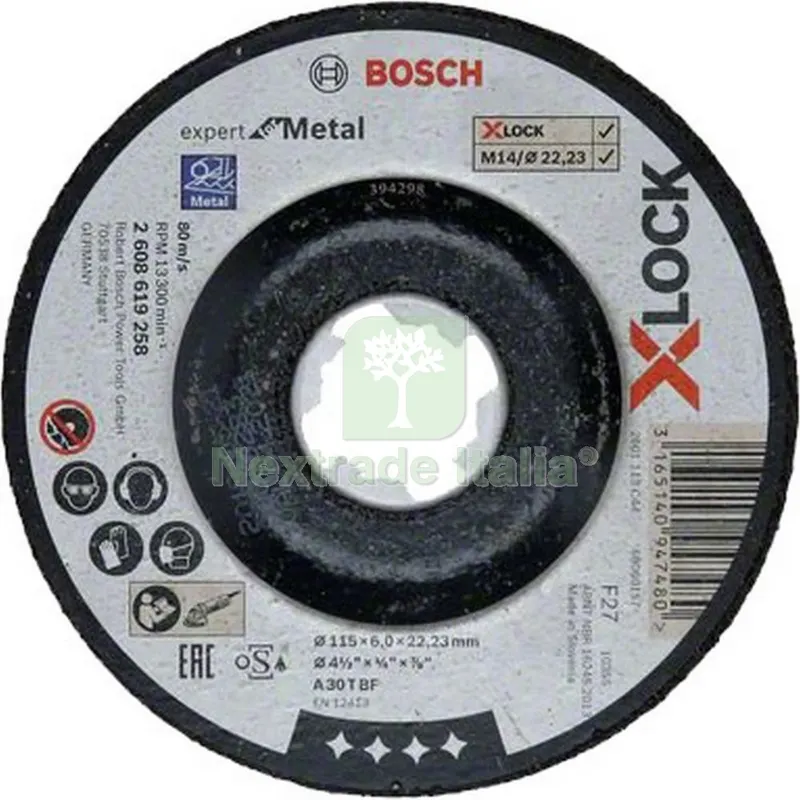 10PZ Bosch-B Disco per Sbavare X-LOCKMM.115X6,0 — Punte, frese e dischi — rif. FERX.99340
