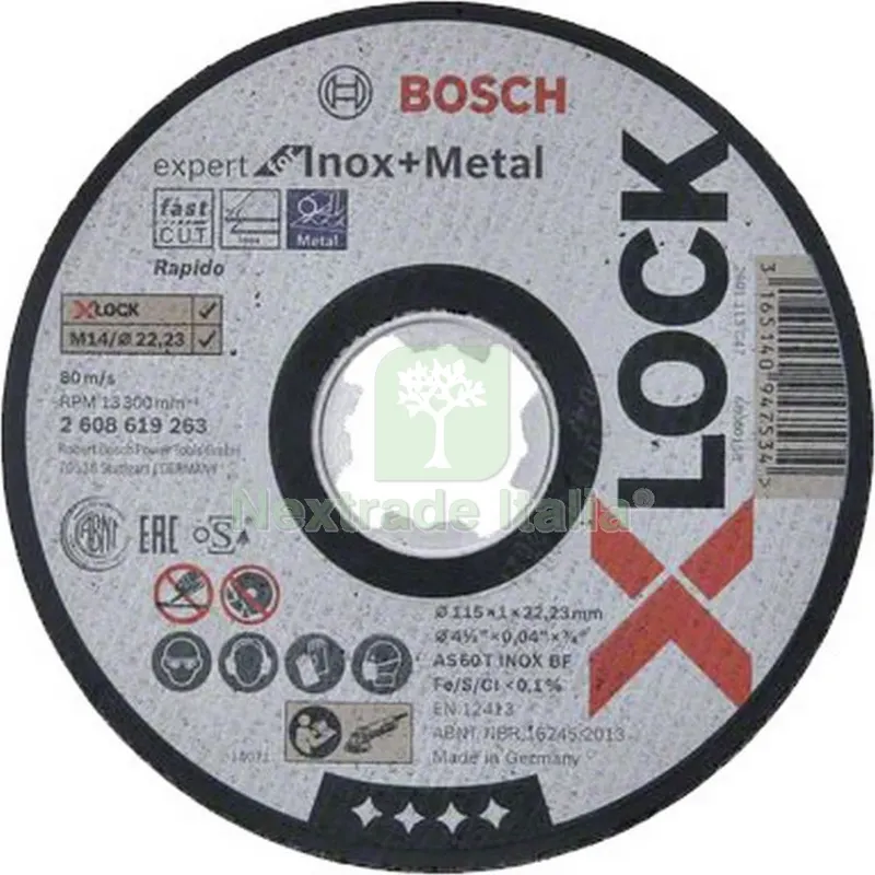 BOSCH-B DISCO PER INOX X-LOCKMM.115X1,0 — Punte, frese e dischi — rif. FERX.99341
