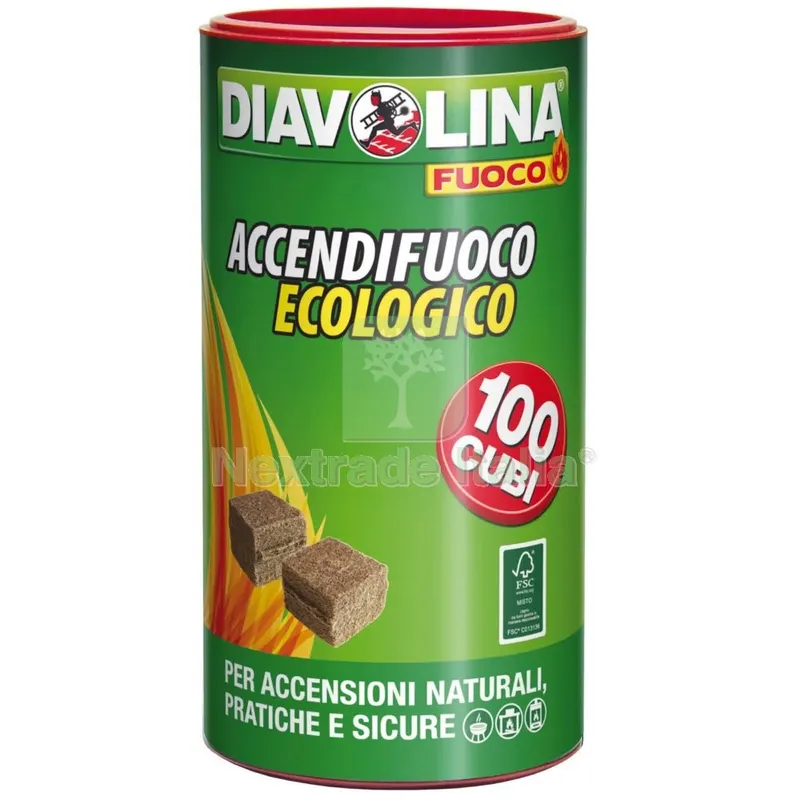 6PZ Diavolina Accendifuoco Ecologico 100 Cubetti 15317 — Tempo libero outdoor — rif. FERX.99396 6PZ Diavolina Accendifuoco Ecologico 100 Cubetti 15317 — Tempo libero outdoor — rif. FERX.99396