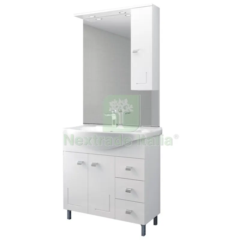 MOBILE BAGNO BIANCO EVA CM.85 COMPLETO — Accessori bagno — rif. FERX.99438 MOBILE BAGNO BIANCO EVA CM.85 COMPLETO — Accessori bagno — rif. FERX.99438