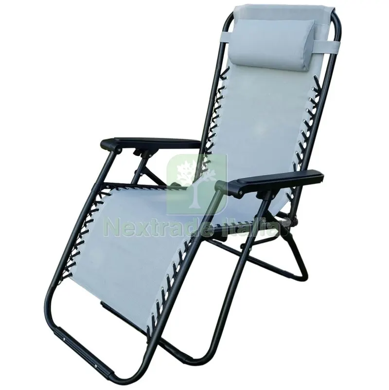 2PZ Sedia Sdraio Multiposizione Greek Grey — Tempo libero outdoor — rif. FERX.99485 2PZ Sedia Sdraio Multiposizione Greek Grey — Tempo libero outdoor — rif. FERX.99485