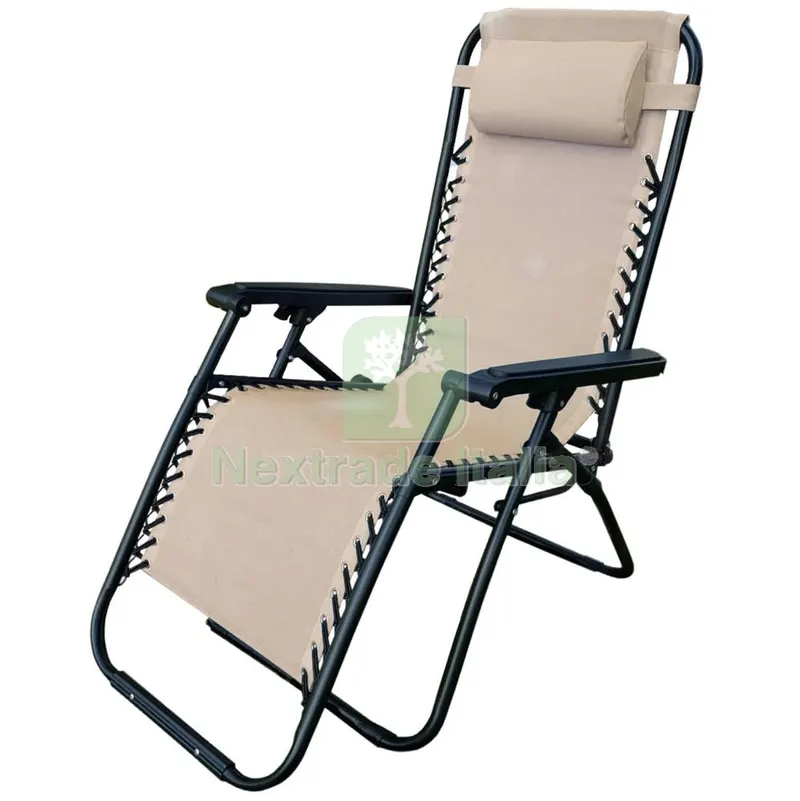 2PZ Sedia Sdraio Multiposizione Greek Ecru — Tempo libero outdoor — rif. FERX.99487 2PZ Sedia Sdraio Multiposizione Greek Ecru — Tempo libero outdoor — rif. FERX.99487