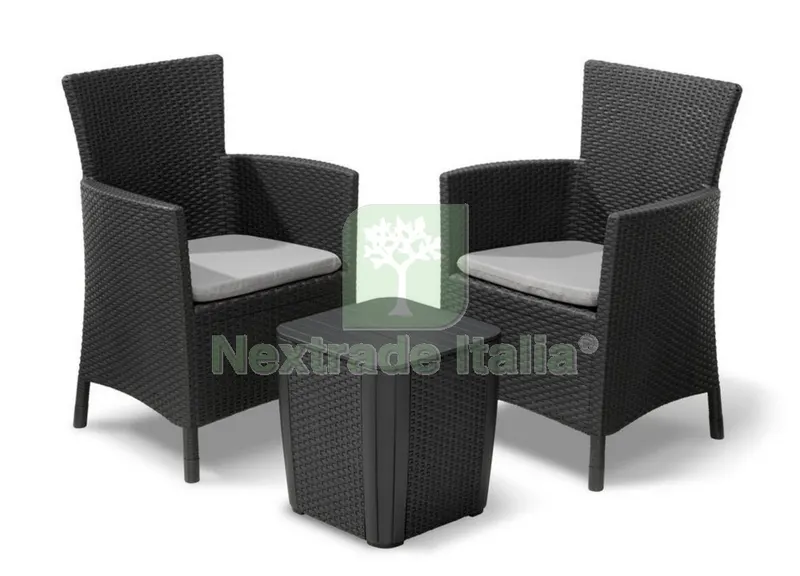 Allibert/Keter Set Iowa Balcony Graphite con Cuscini — Tempo libero outdoor — rif. FERX.99527
