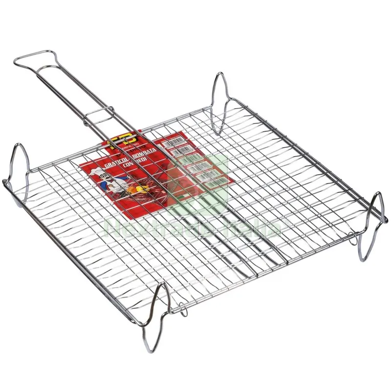 GRATICOLA DOPPIA BOMBATA CON PIEDI CM. 40X30 — Tempo libero outdoor — rif. FERX.99553