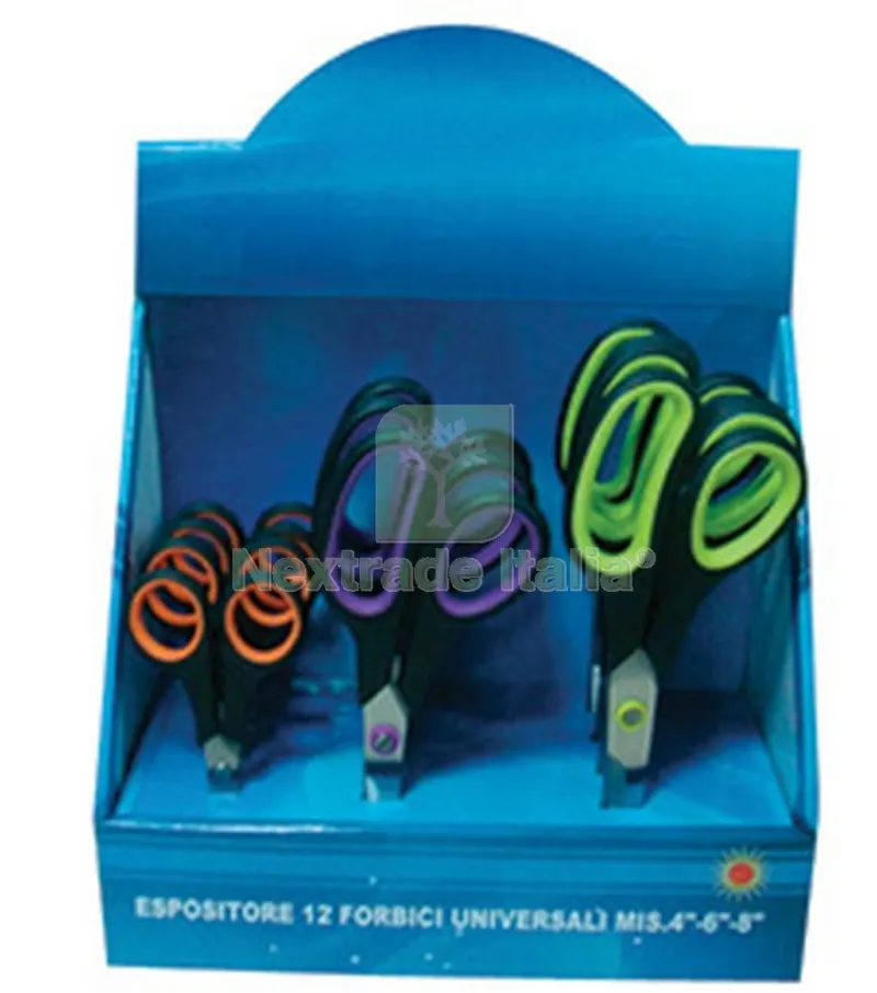 Espositore 12 Forbici Universali Misura 4"-6"-8" — Articoli per ufficio — rif. FERX.9962 Espositore 12 Forbici Universali Misura 4"-6"-8" — Articoli per ufficio — rif. FERX.9962