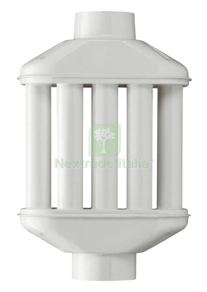 Scambiatore di Calore a 8 Canne Tonde, Diametro 10CM Colore Bianco — Scarichi e sifoni — rif. FERX.9972 Scambiatore di Calore a 8 Canne Tonde, Diametro 10CM Colore Bianco — Scarichi e sifoni — rif. FERX.9972