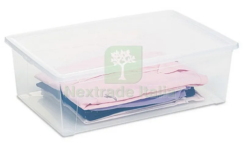 20PZ CONTENITORE CON COPERCHIO 60X40X18 CM — Casalinghi e organizzazione — rif. FERX.11522