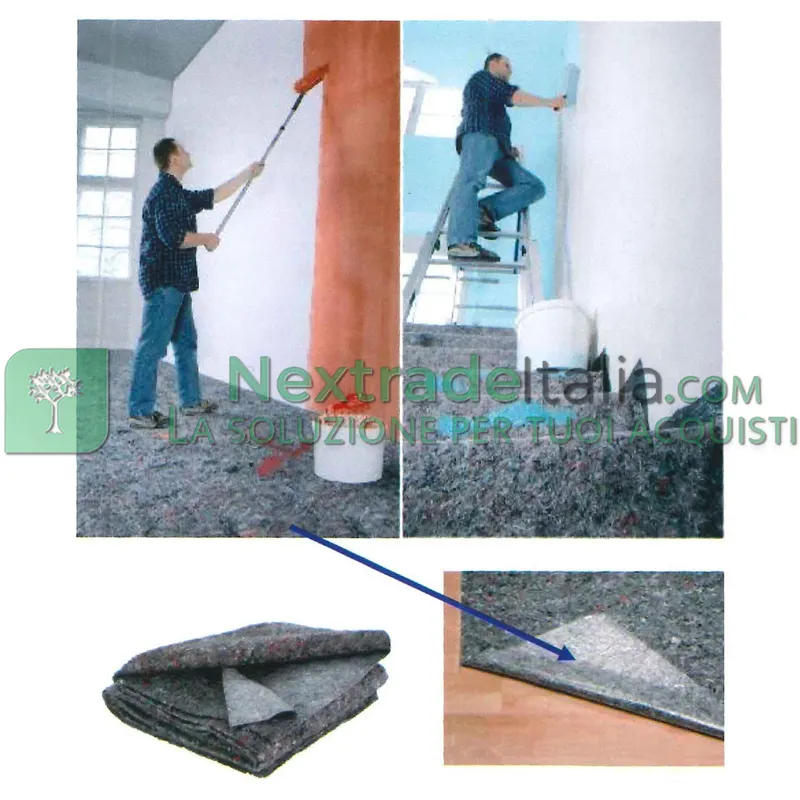 Feltro di Protezione con Pellicola H.100cm x 25MT. — Teli e film di protezione — rif. FERX.31498 Feltro di Protezione con Pellicola H.100cm x 25MT. — Teli e film di protezione — rif. FERX.31498