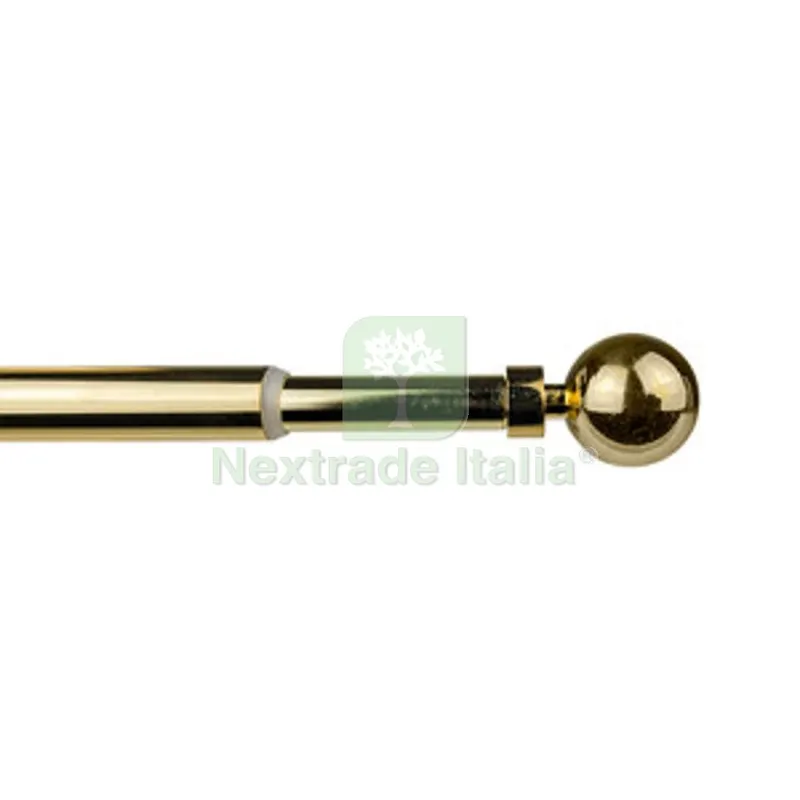 BASTONE METALLO D 12/9 70/120CM PALLA ORO — Casalinghi e organizzazione — rif. FERX.511235 BASTONE METALLO D 12/9 70/120CM PALLA ORO — Casalinghi e organizzazione — rif. FERX.511235