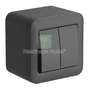 CASSETTA FIXA DA PARETE P/INT. 2 DEVIATORI NERA — Casalinghi e organizzazione — rif. FERX.513825 CASSETTA FIXA DA PARETE P/INT. 2 DEVIATORI NERA — Casalinghi e organizzazione — rif. FERX.513825