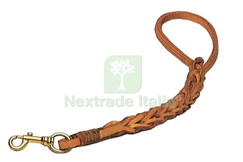 6PL PL GUINZAGLIO IN PELLE MOD. TRECCIA A 3 FILI