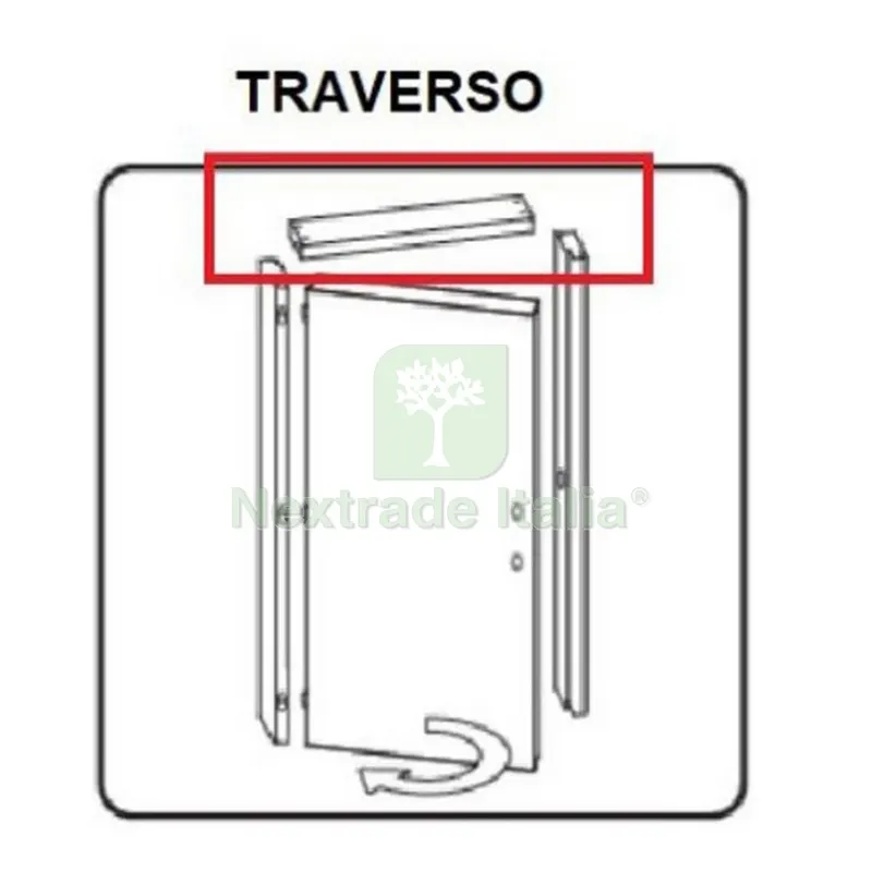 TRAVERSO BATTENTE PER PORTA MOD.MICROTEC ROVER/BIANCO CM.210X70 — Ferramenta porte e finestre — rif. FERX.603220 TRAVERSO BATTENTE PER PORTA MOD.MICROTEC ROVER/BIANCO CM.210X70 — Ferramenta porte e finestre — rif. FERX.603220