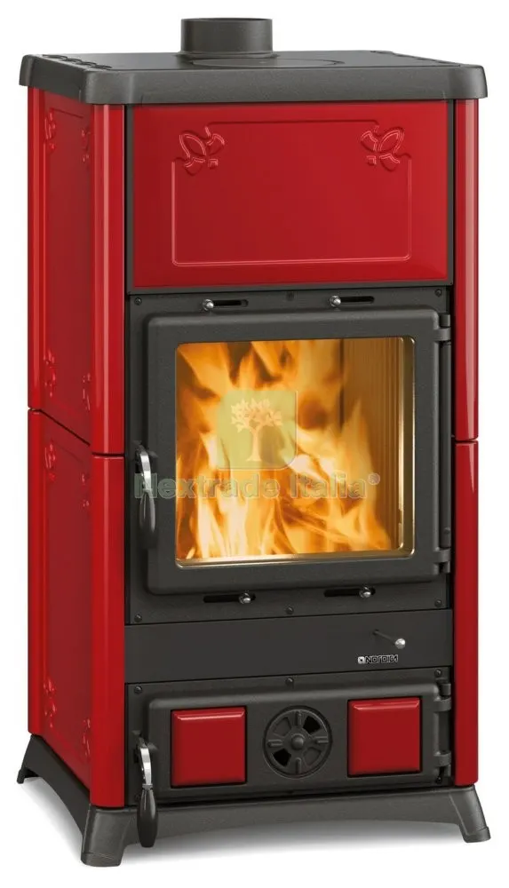 STUFA A LEGNA FEDORA BORDEAUX — Stufe e camini — rif. FERX.96240