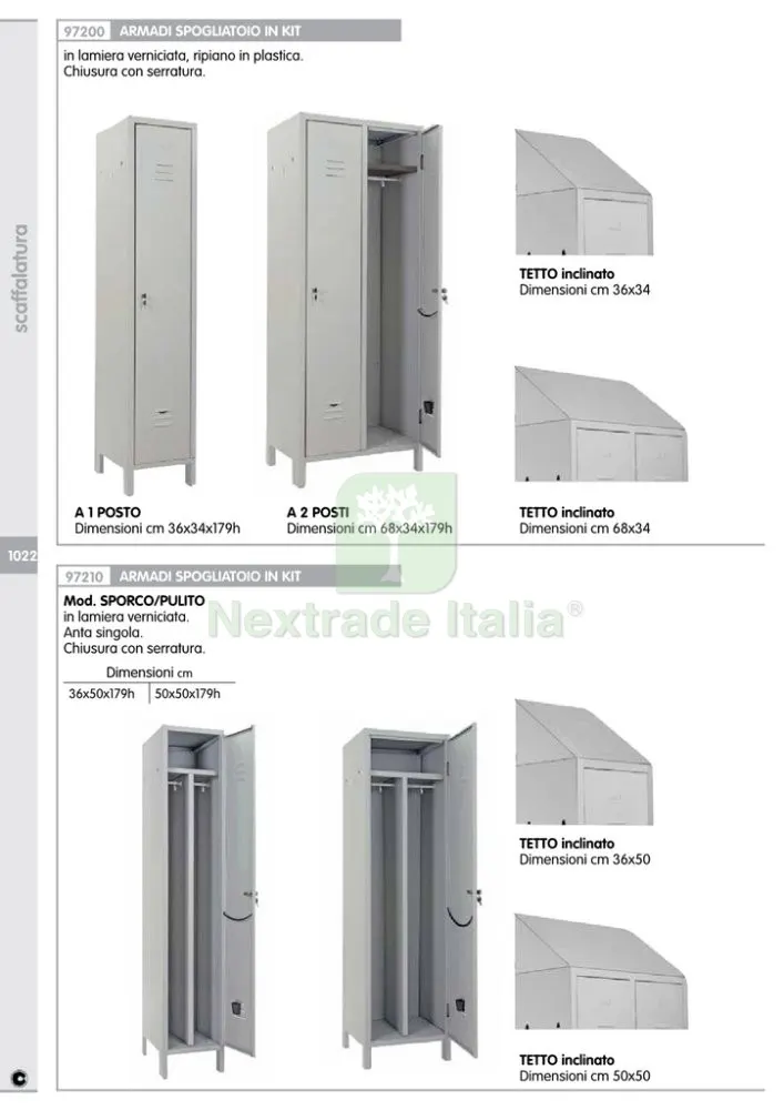 TETTO INCLINATO PER SPOGLIATOIO 1 POSTO 36X35 CM — Casalinghi e organizzazione — rif. FERX.74319 — foto 2