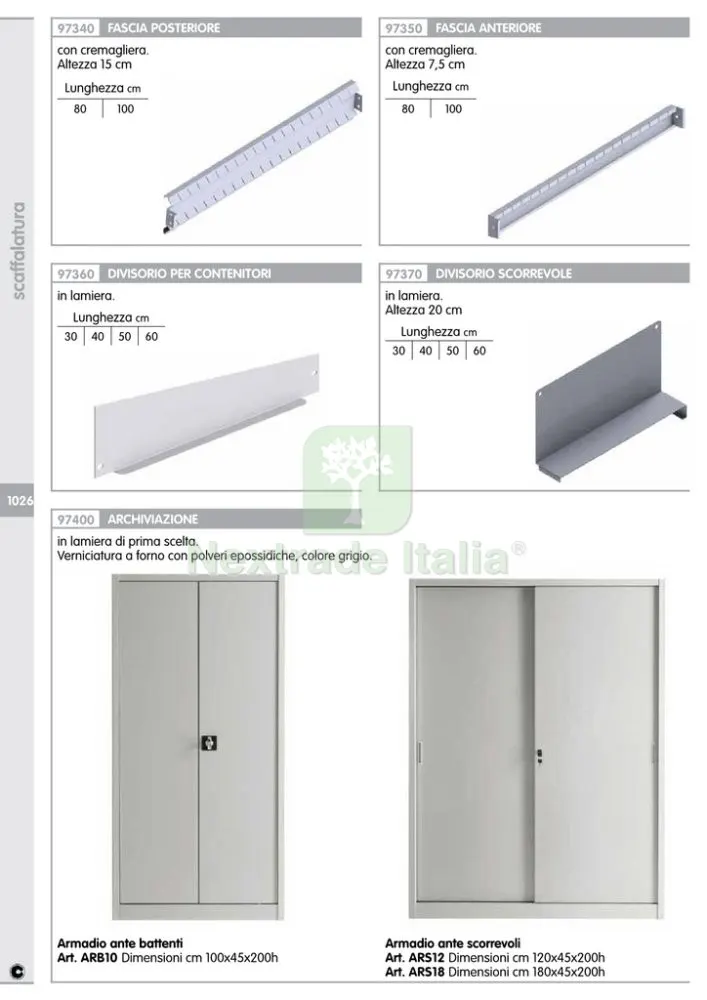 METALLO-ARMADIO PER UFFICIO ARS12 DIMENSIONI CM 120X45X200H COLORE GRIGIO — Arredo — rif. FERX.11601 — foto 2 METALLO-ARMADIO PER UFFICIO ARS12 DIMENSIONI CM 120X45X200H COLORE GRIGIO — Arredo — rif. FERX.11601 — foto 2