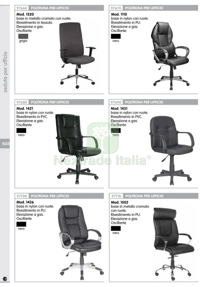 POLTRONA DIREZIONALE 1520 TESSUTO GRIGIO — Arredo — rif. FERX.92087 — foto 2 POLTRONA DIREZIONALE 1520 TESSUTO GRIGIO — Arredo — rif. FERX.92087 — foto 2