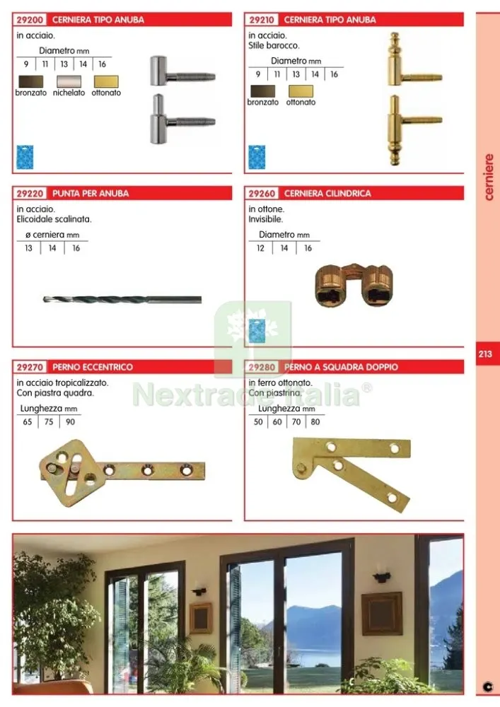 100PZ ANUBA ACCIAIO NICHELATO DA 13 — Cerniere e cardini — rif. FERX.8045 — foto 2 100PZ ANUBA ACCIAIO NICHELATO DA 13 — Cerniere e cardini — rif. FERX.8045 — foto 2