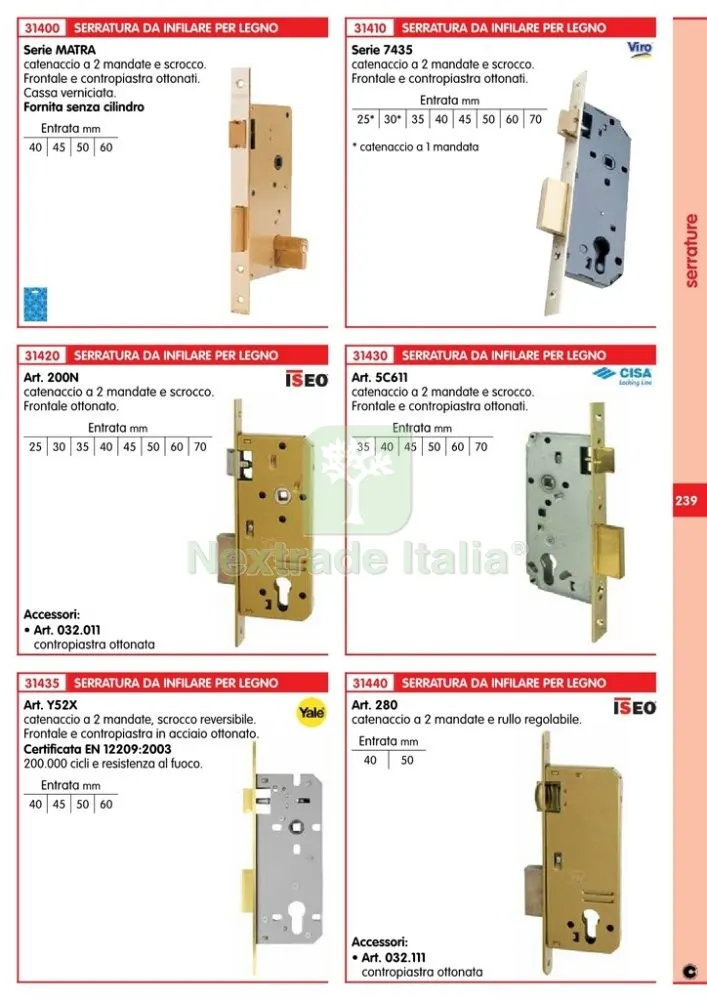 ISEO ART. 200.45.1 SERRATURA X LEGNO CON CILINDRO — Serrature e cilindri — rif. FERX.290 — foto 2 ISEO ART. 200.45.1 SERRATURA X LEGNO CON CILINDRO — Serrature e cilindri — rif. FERX.290 — foto 2