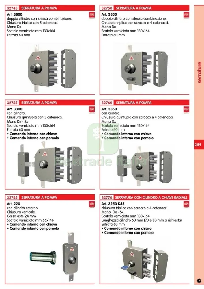 C.R. ART. 3850 SERRATURA SICUREZZA DESTRA SENZA ASTE — Serrature e cilindri — rif. FERX.14757 — foto 2