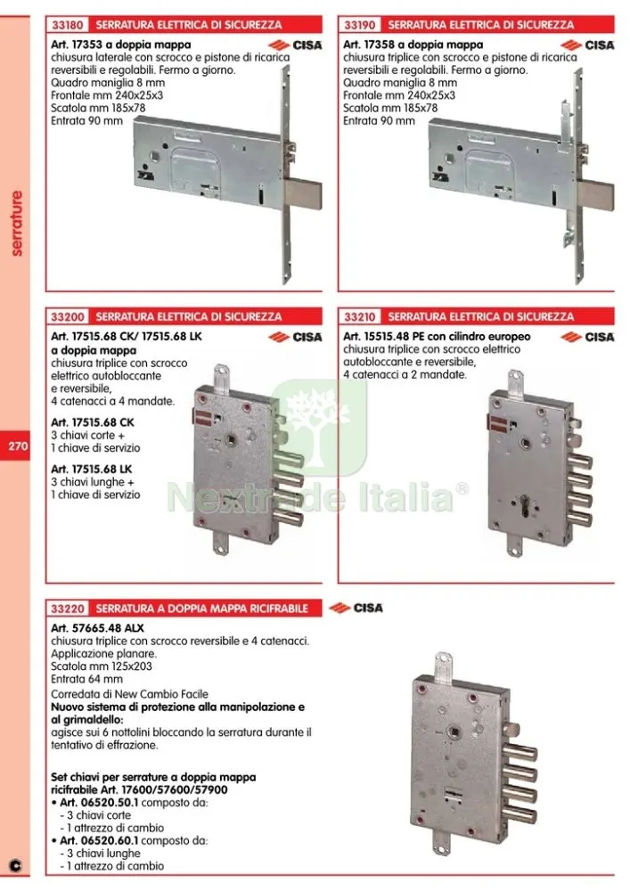 CISA ART. 06520.60.1 NEW CAMBIO FACILE (3CHIAVI+ATTREZ) — Ferramenta porte e finestre — rif. FERX.3405 — foto 2