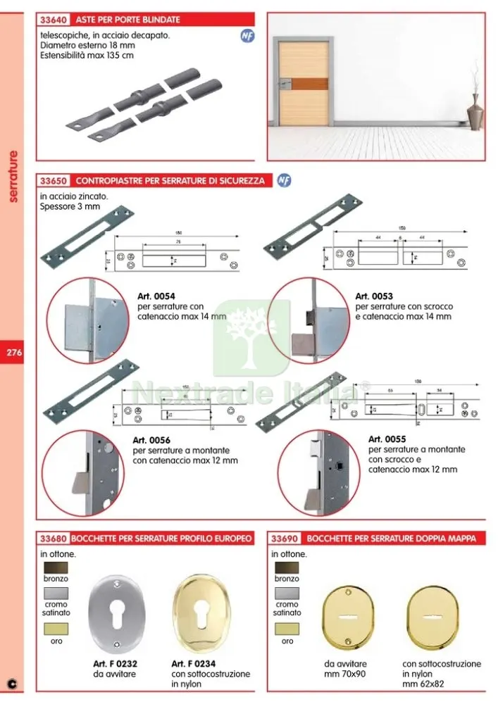 10PZ CONTROPIASTRA PER SERRATURA DI SICUREZZA ART. 0055 — Serrature e cilindri — rif. FERX.15310 — foto 2 10PZ CONTROPIASTRA PER SERRATURA DI SICUREZZA ART. 0055 — Serrature e cilindri — rif. FERX.15310 — foto 2