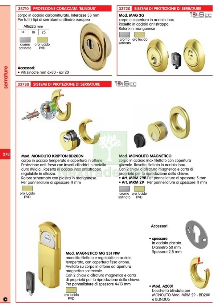 PROTECTOR MONOLITO KRIPTONBD200N OTTONE PVD LUCIDO — Serrature e cilindri — rif. FERX.10408 — foto 2 PROTECTOR MONOLITO KRIPTONBD200N OTTONE PVD LUCIDO — Serrature e cilindri — rif. FERX.10408 — foto 2