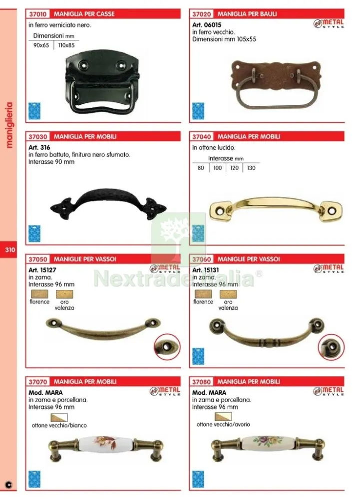 25PZ MANIGLIA OTTONE FISSA MM.120 — Maniglie e pomelli — rif. FERX.4906 — foto 2 25PZ MANIGLIA OTTONE FISSA MM.120 — Maniglie e pomelli — rif. FERX.4906 — foto 2