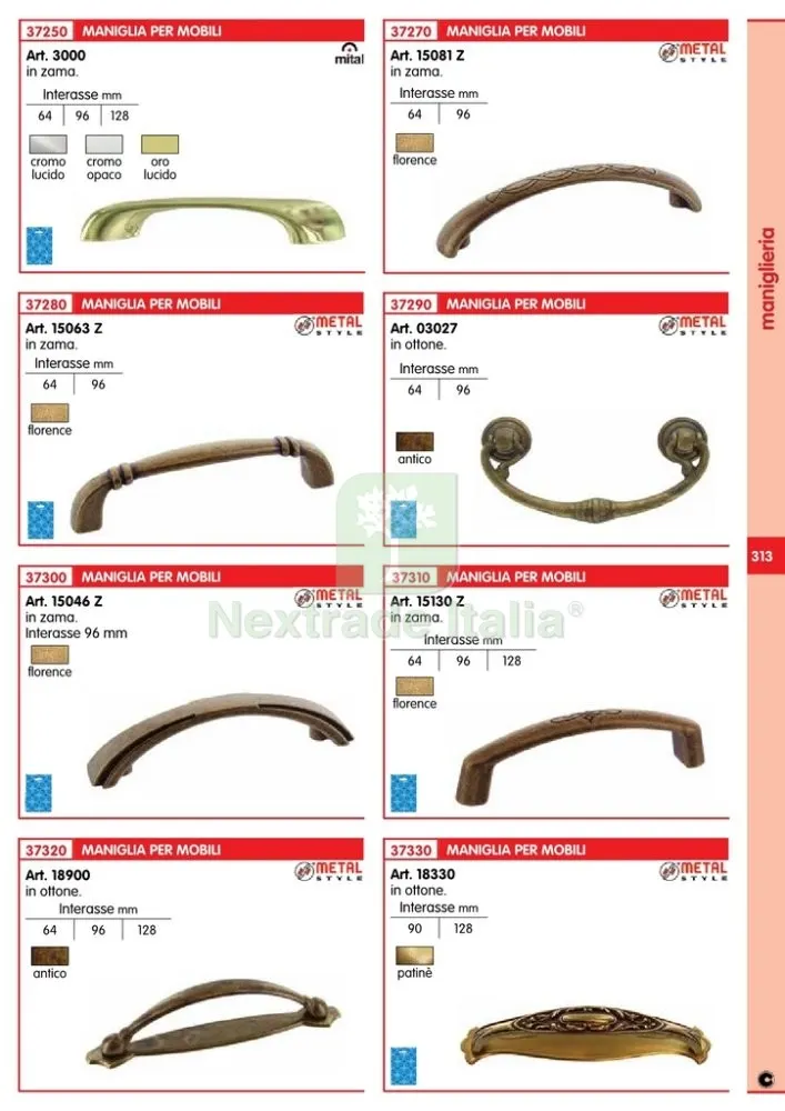 BLISTER MANIGLIE ANTICATA ART. 15063Z MM.96 FL (PZ.2) — Maniglie e pomelli — rif. FERX.95277 — foto 2 BLISTER MANIGLIE ANTICATA ART. 15063Z MM.96 FL (PZ.2) — Maniglie e pomelli — rif. FERX.95277 — foto 2