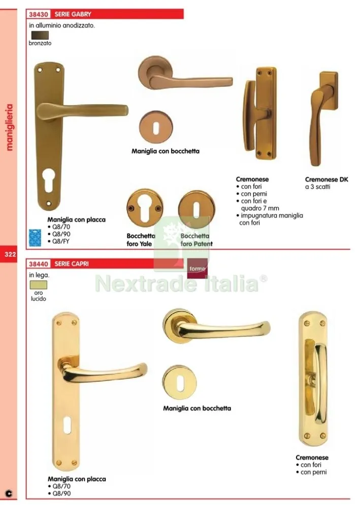 10PZ CREMONESE ANODIZZATO BRONZO GRATZ FORI EZ + Q.7 — Maniglie e pomelli — rif. FERX.17708 — foto 2 10PZ CREMONESE ANODIZZATO BRONZO GRATZ FORI EZ + Q.7 — Maniglie e pomelli — rif. FERX.17708 — foto 2